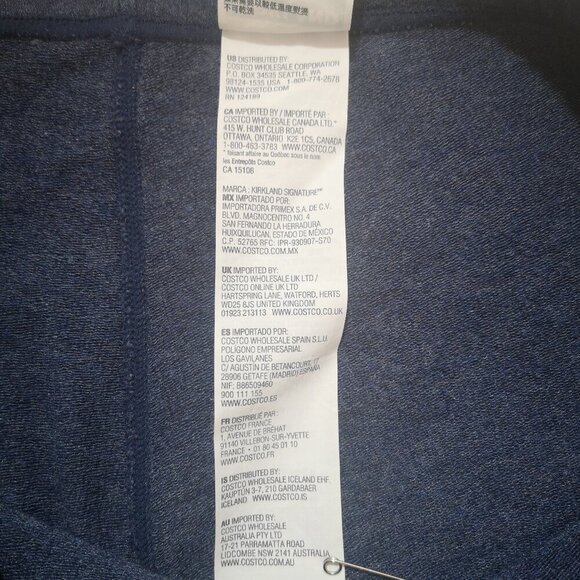 Kirkland Ladies Size Large French Terry Navy Blue Leggings - Picture 4 of 9